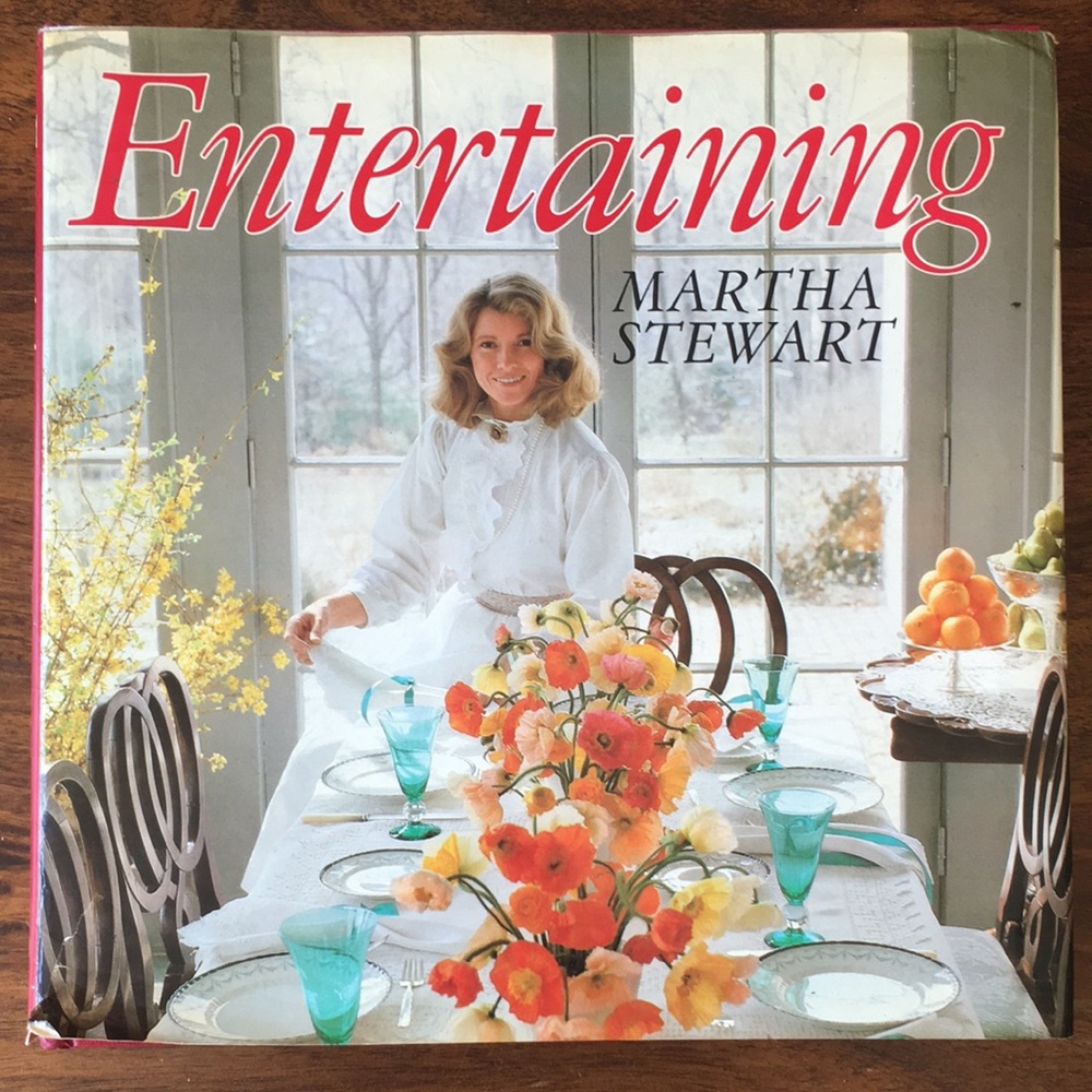 Vintage HC Martha Stewart ENTERTAINING (c)1982 Hardcover Book - early printing